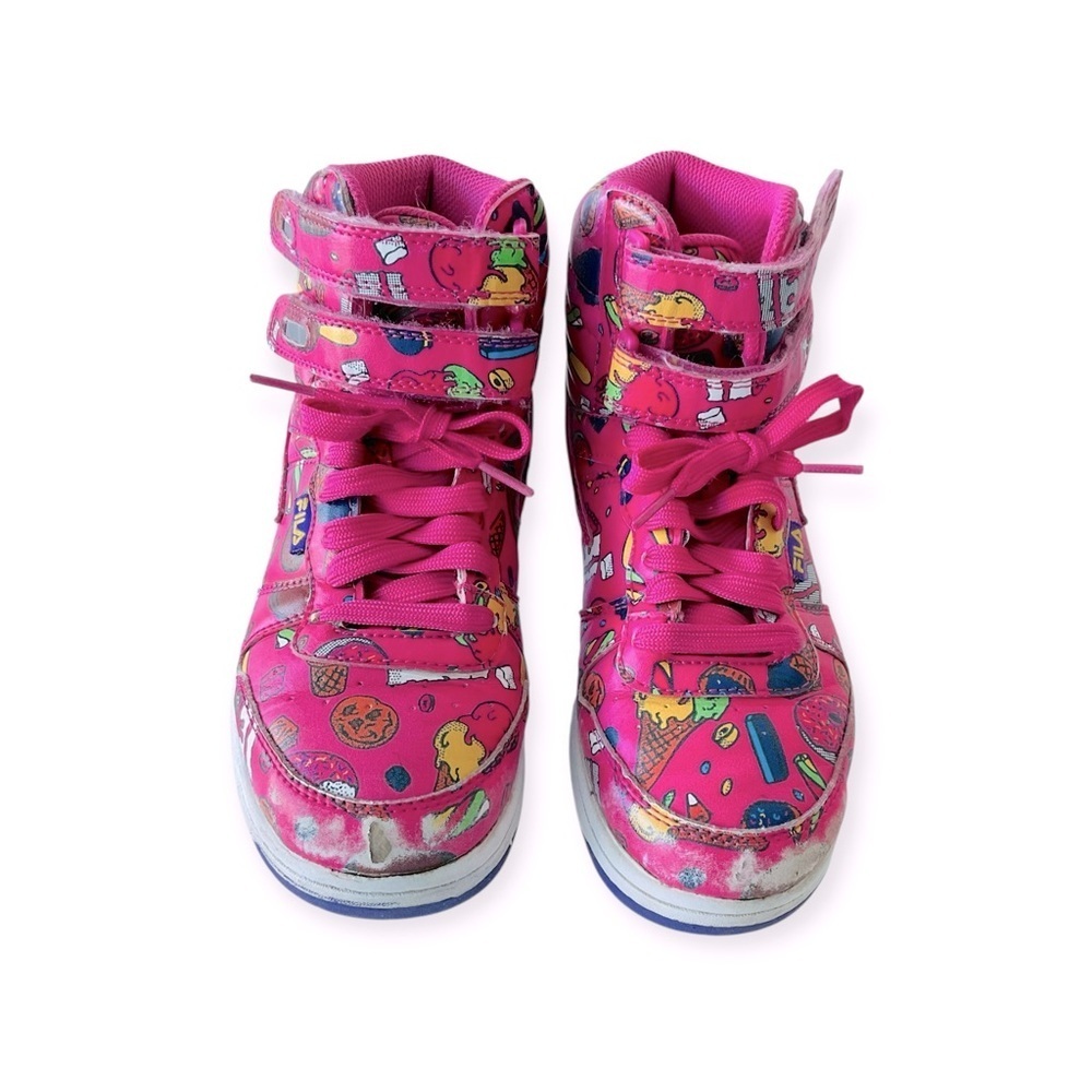 Fila Kawaii Sweets Pink Pop Art High Top Sneakers Size 5 Candy Ice Cream - Picture 6 of 8